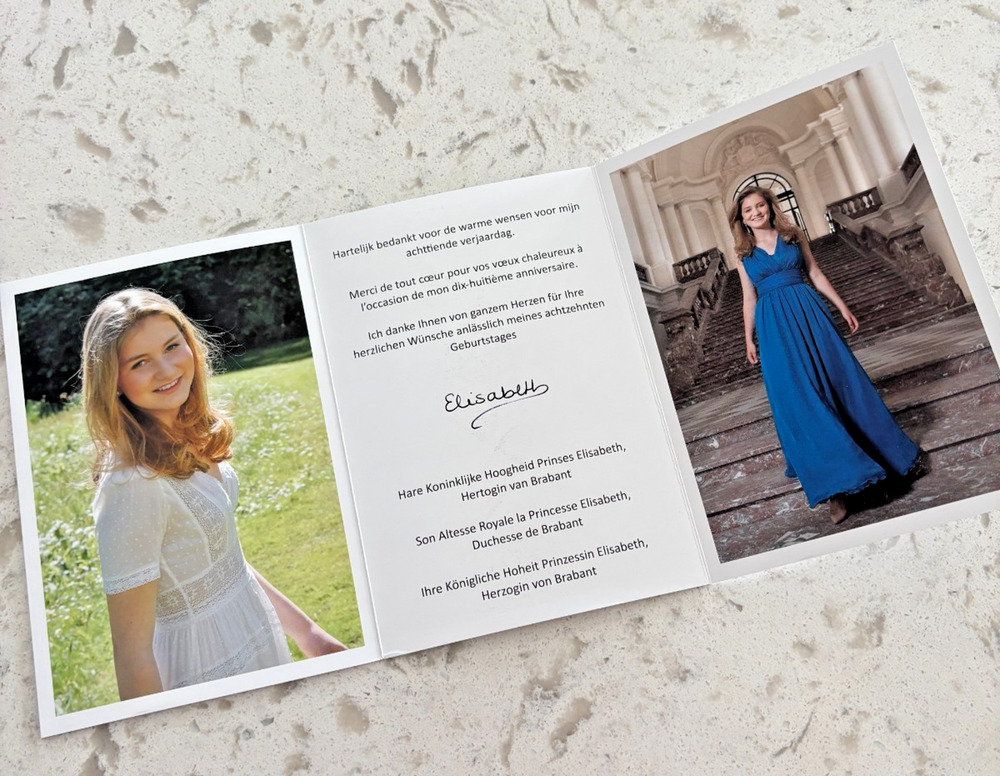 BELGIUM 2019 Princess Elisabeth, Duchess of Brabant 18th Birthday Card
